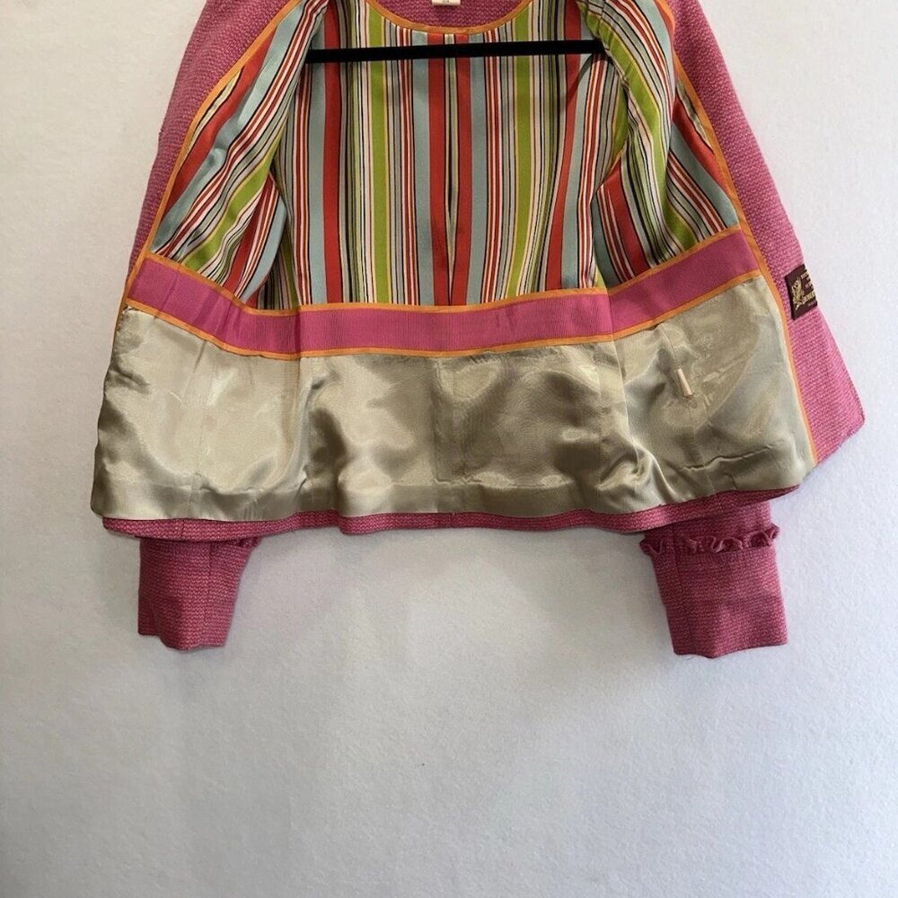 J. CREW ROBERT NOBLE Scotland Wool Blazer Sport Coat Fuchsia Preppy Office Sz 6 - Picture 3 of 8